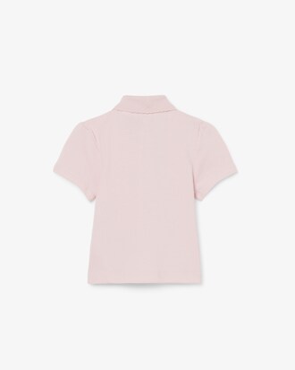 Scalloped Collar Piqu&eacute; Polo Shirt