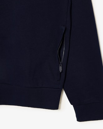Zip-Up High Neck Fleece Sweatshirt