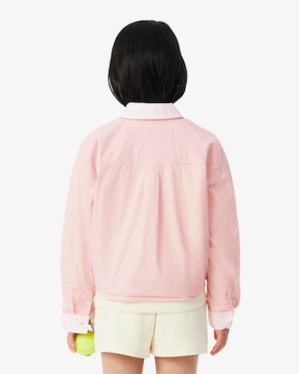 Embroidered Badge Poplin Shirt