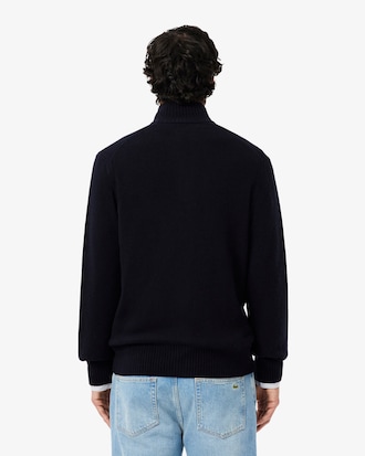 Carded Wool Zipped Sweater