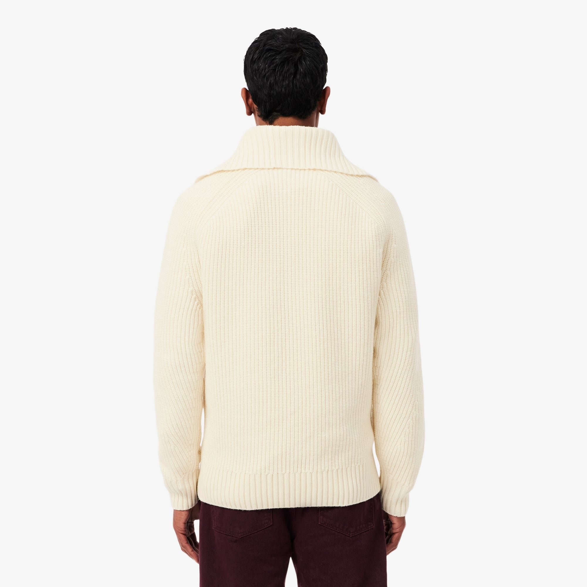 High Neck Pearl Rib Knit Sweater - Men's Knitwear - New In 2026
