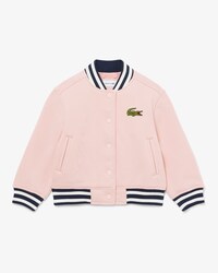 Unisex Embroidered Badge Fleece Bomber Jacket