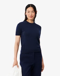 Short Sleeved 3D Knit Sweater