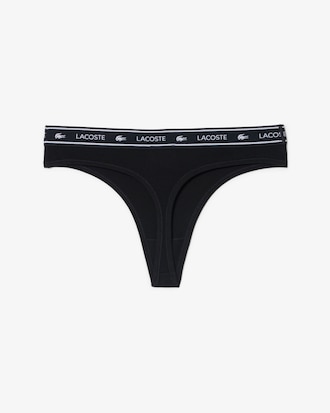 Logo Waist Stretch Cotton String Briefs
