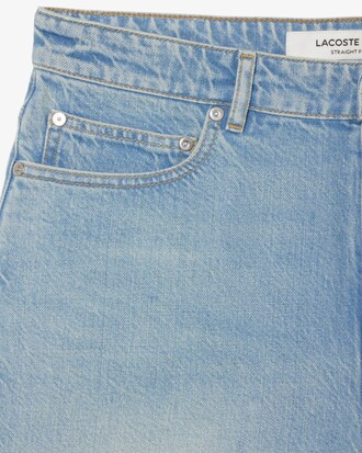 Straight Fit Denim Bermuda Shorts