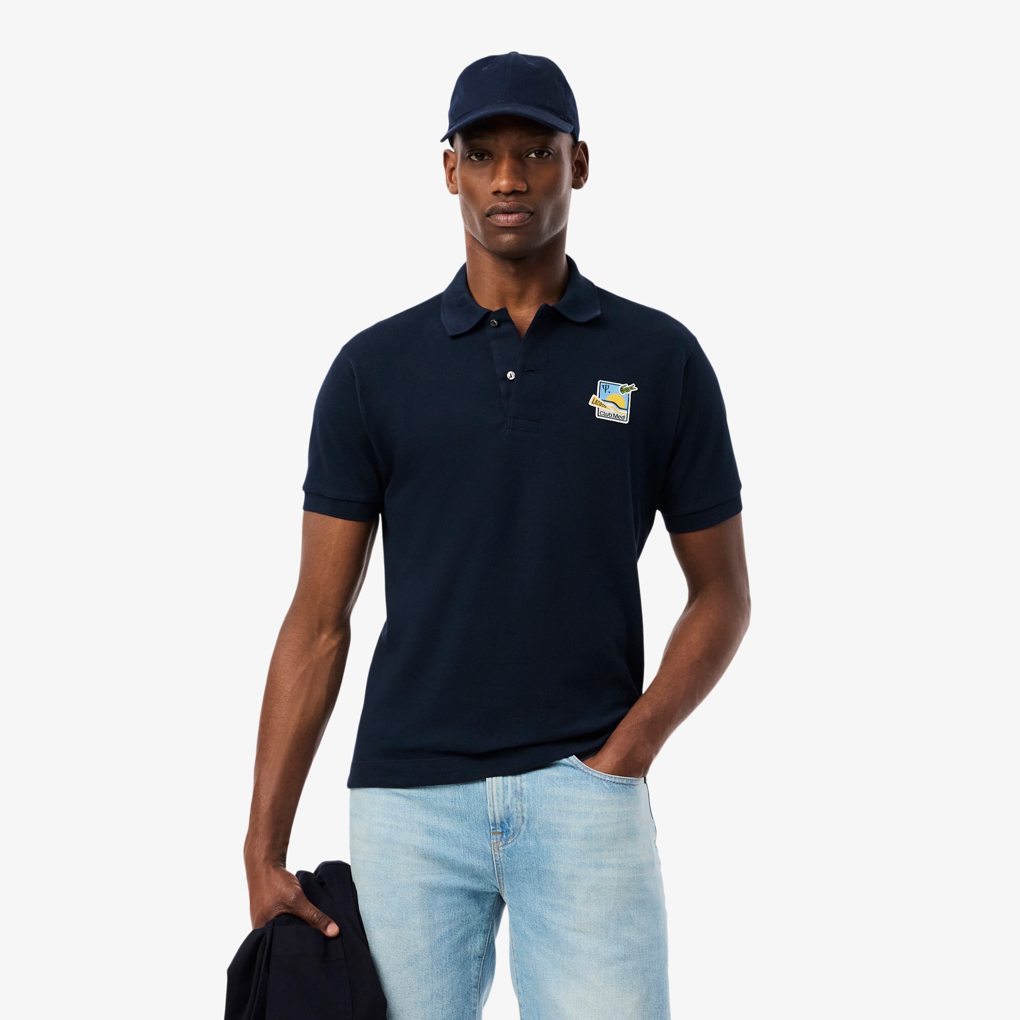 L.12.12 Lacoste x Club Med Badge Accent Polo Shirt - Men's Short