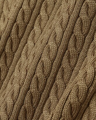 Runway Cable Knit Polo Collar Sweater