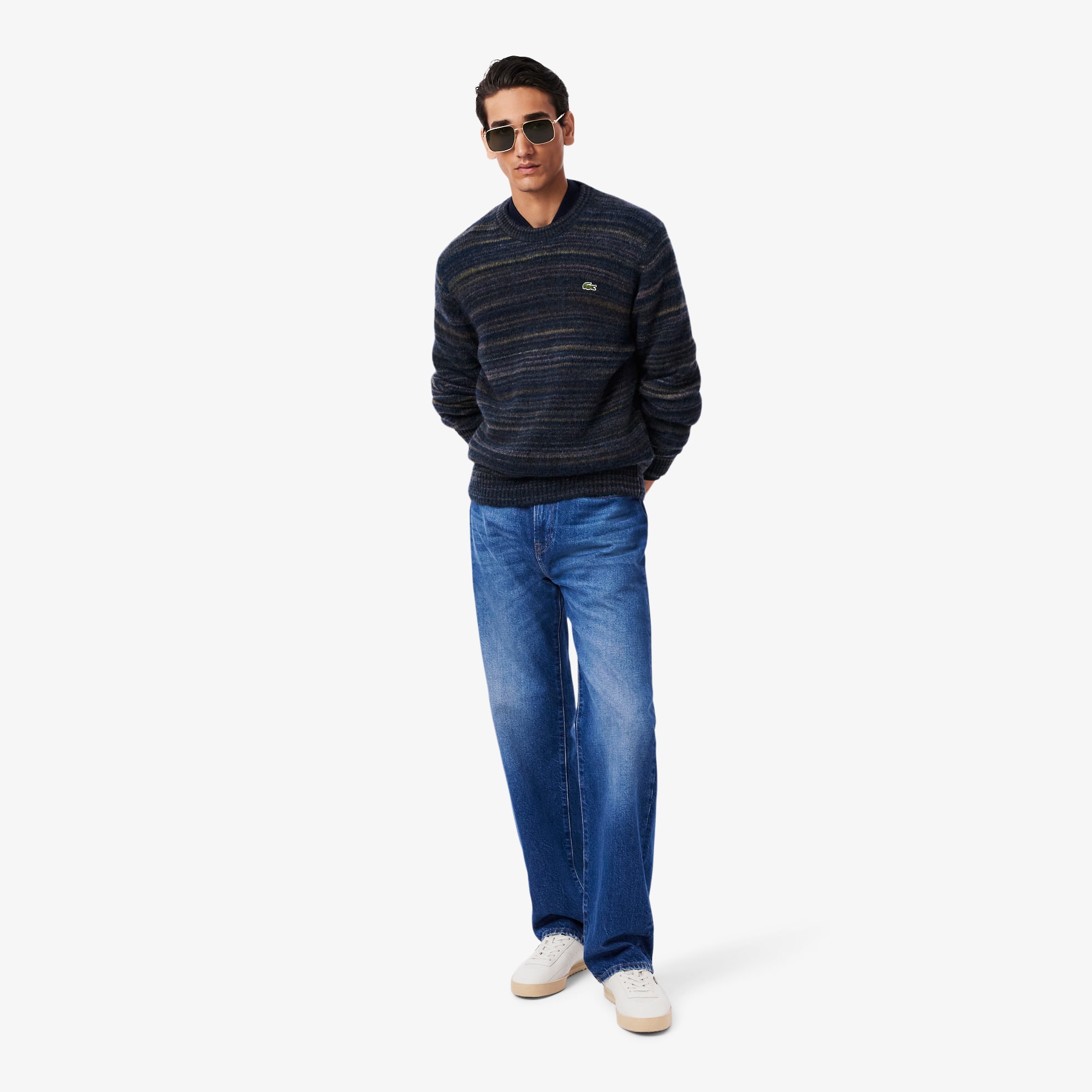 Striped Alpaca Wool Sweater - Men's Knitwear - New In 2026 | Lacoste