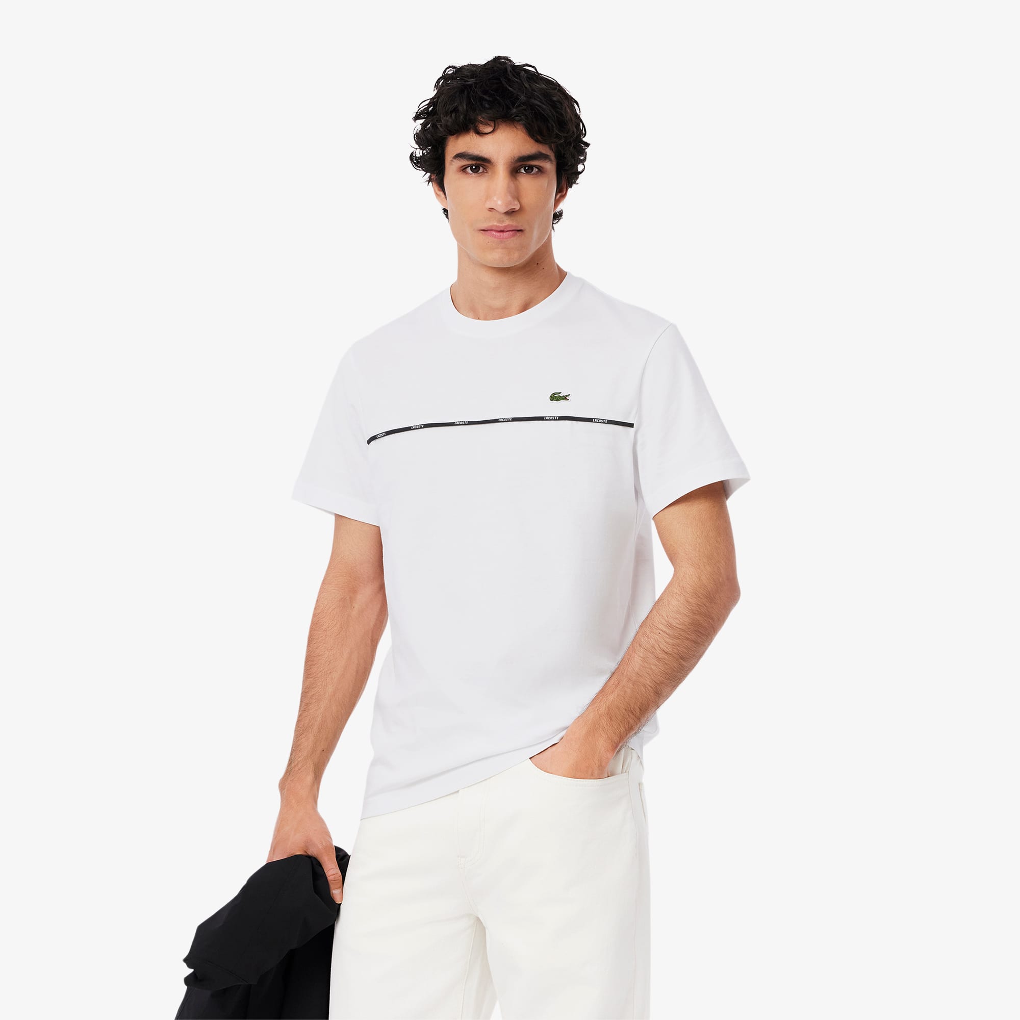 Lacoste Trim Cotton Jersey T-shirt - Men's t-shirts - New In 2026