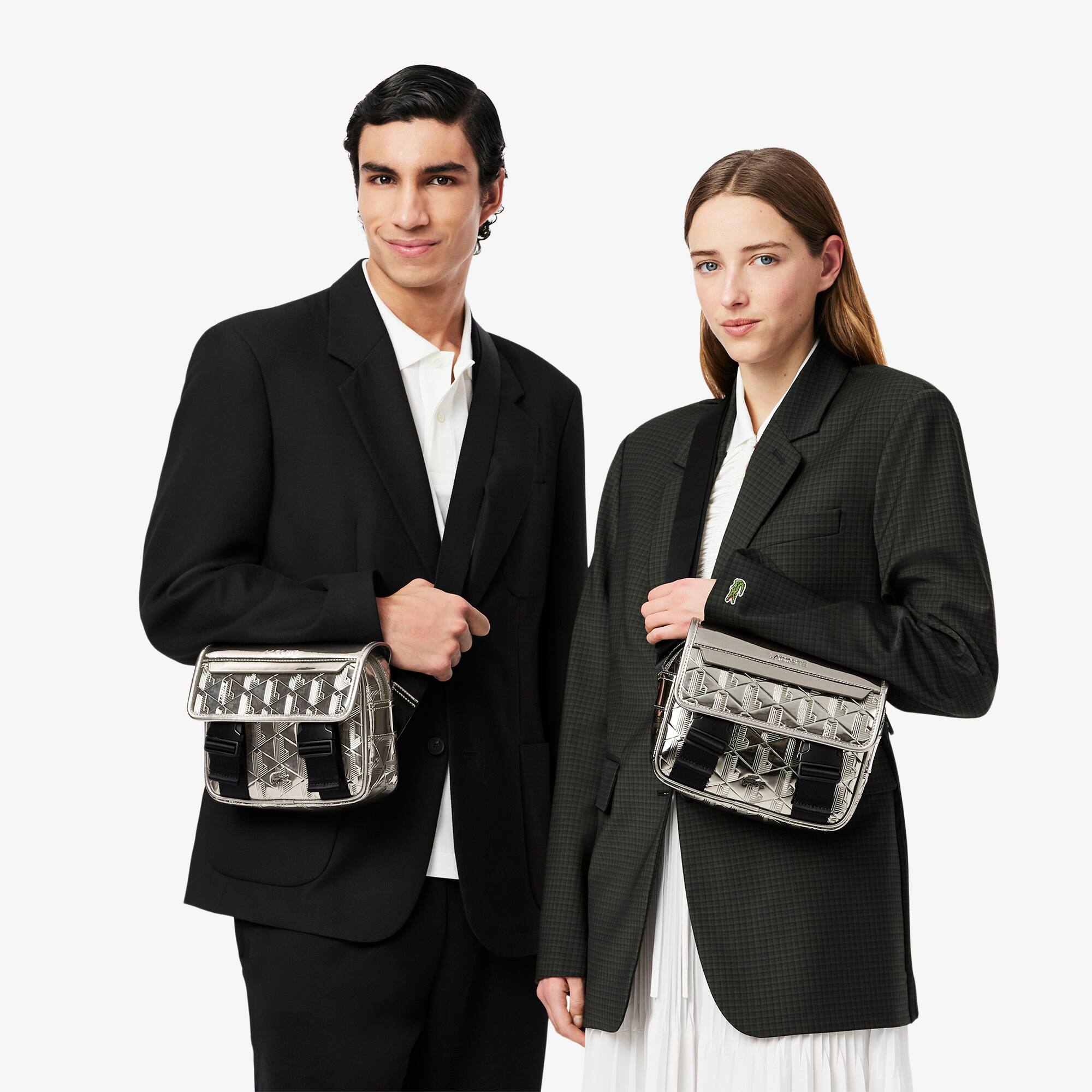 The Blend Silver Messenger Bag - Men's Vertical Bags - New
