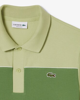 Regular Fit Colour-Block Piqu&eacute; Polo Shirt