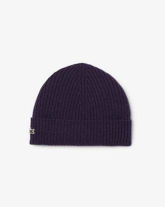 Rib Knit Brushed Wool Beanie