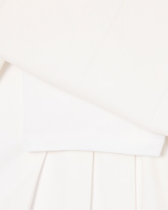 Oxford Cotton Pleated Skirt