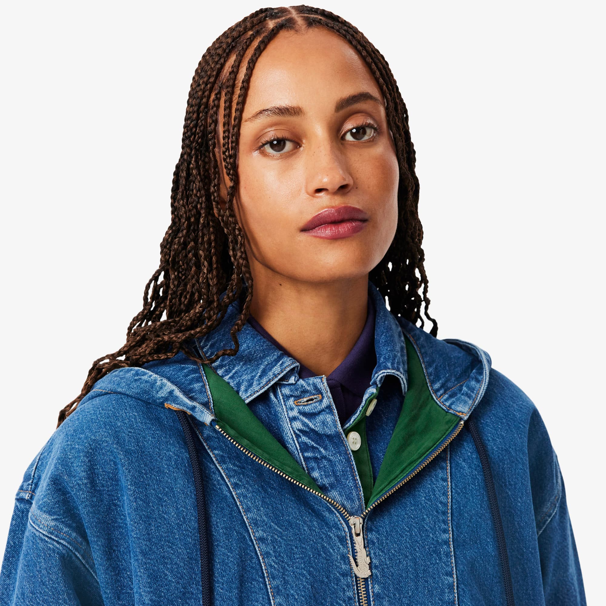 Oversized Denim Popover Jacket - Women's Jackets & Coats - New In
