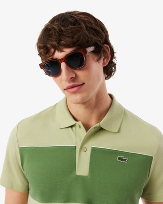 Regular Fit Colour-Block Piqu&eacute; Polo Shirt