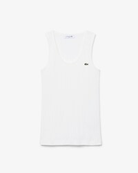 Slim Fit Pointelle Knit Cotton Tank Top