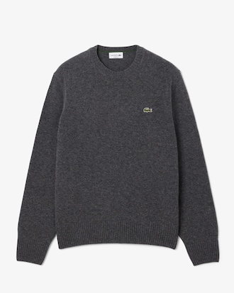Carded Wool Crew Neck Sweater