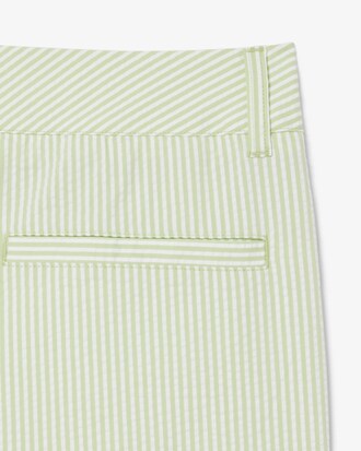 Relaxed Fit Ultra Dry Striped Bermuda Golf Shorts
