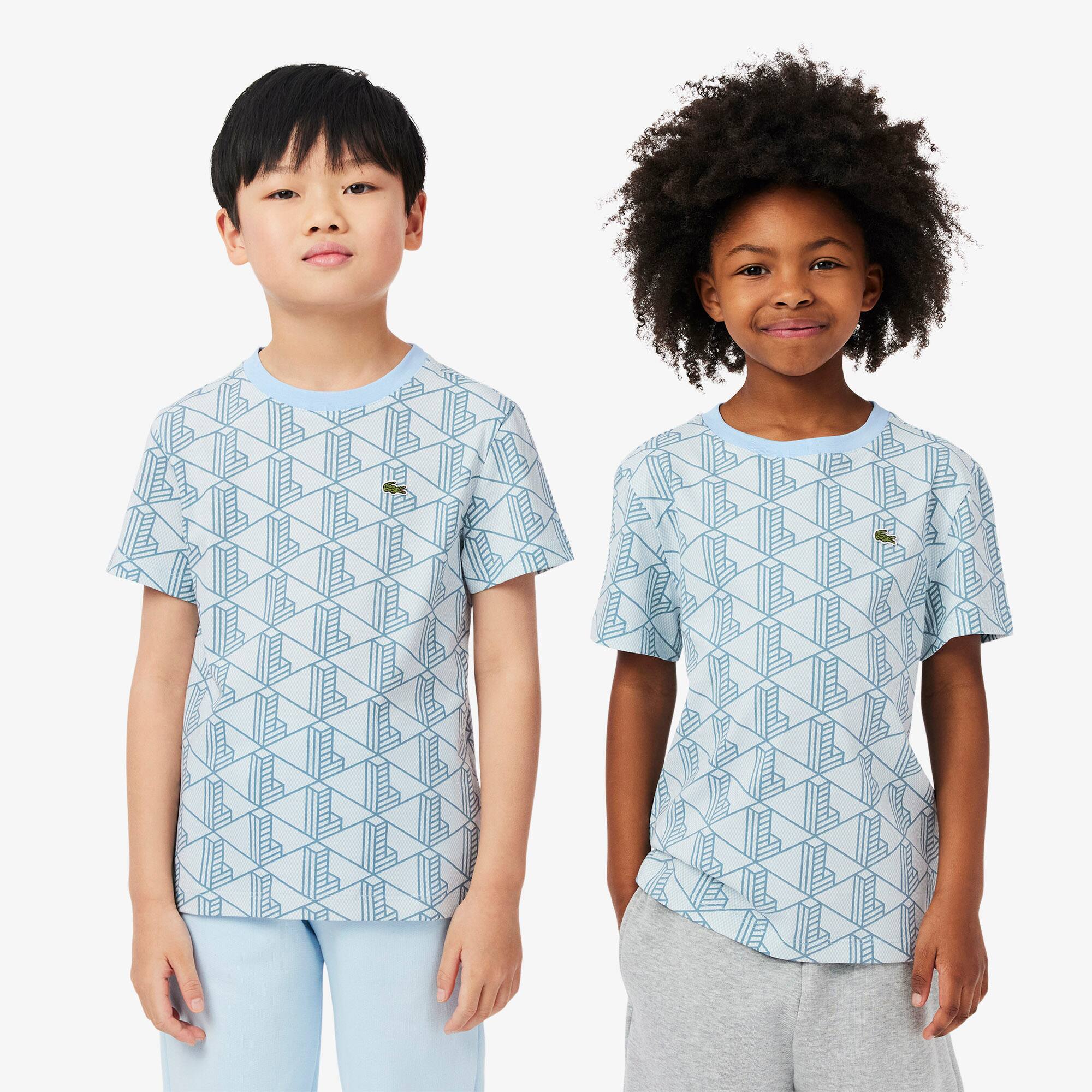 Monogram Print Cotton T-shirt - Boys' T-Shirts & Shirts (2-8