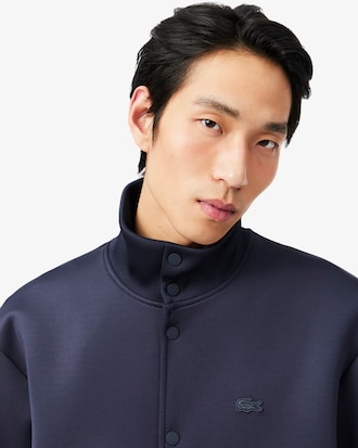 High Neck Embroidered Signature Jacket