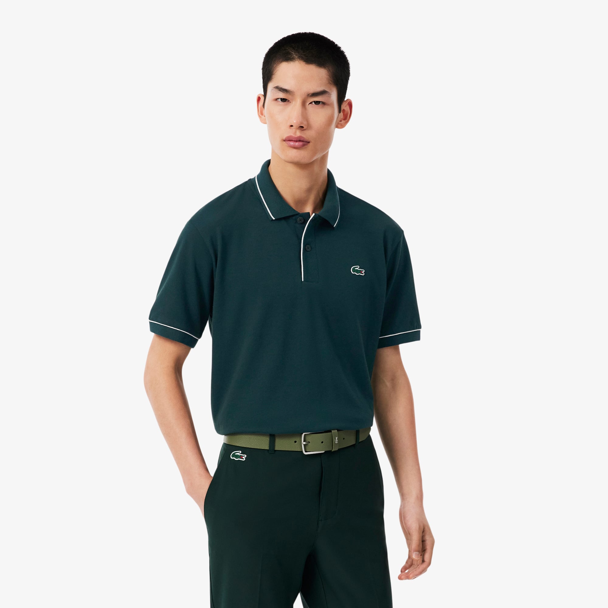 Heat Regulating Mini Piqué Golf Polo Shirt - Men's Short Sleeves