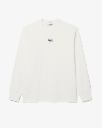 Long Sleeved Lacoste Print T-shirt