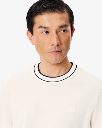 Stretch Piqu&eacute; Stripe Collar T-shirt