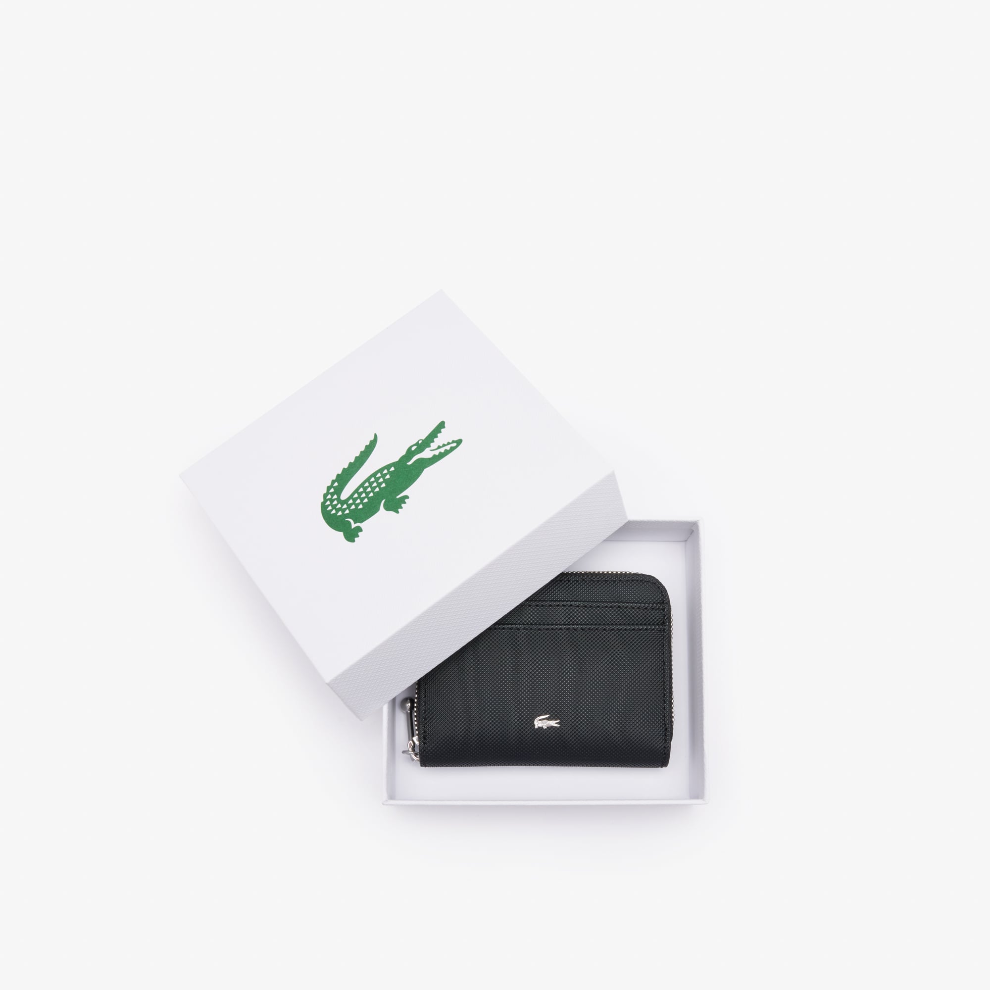 ★LACOSTE★ Women's Daily City Coin Wallet Black NF4764D55G0 Daily City Small Zipped Billfold - Women's Wallets & Small