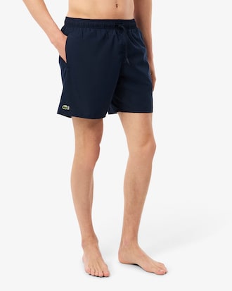 Mid Length Monochrome Swim Trunks