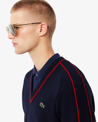 Archive Edition Striped V Neck Sweater