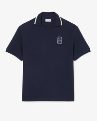 Loose Fit Embroidered Badge Piqu&eacute; Polo Shirt