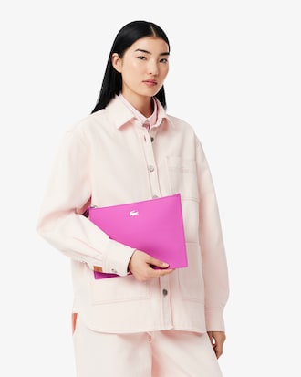 Anna Coated Piqué Canvas Pouch