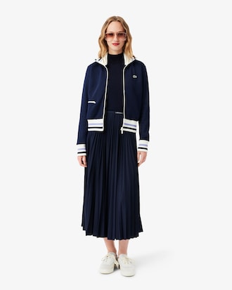 Long Pleated Elasticated Waist Skirt