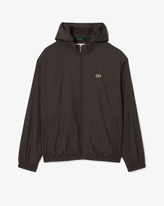 Water-Repellent Hooded Track Jacket