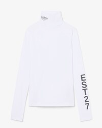Runway High Neck Printed Stretch T-shirt