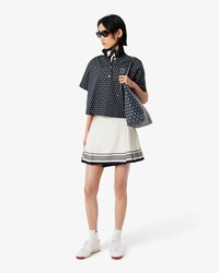 Short Pleated Wrap Skirt