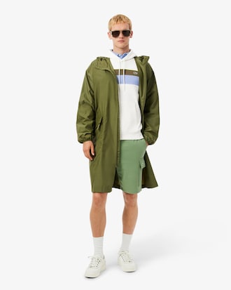 Colour-Block Fleece Hoodie