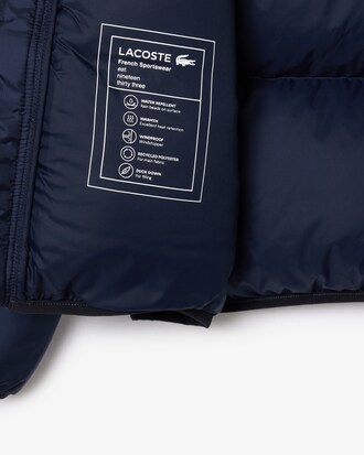 Short Water-Repellent Hooded Puffed Jacket