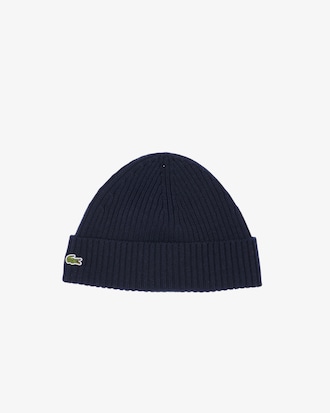 Rib Knit Wool Beanie