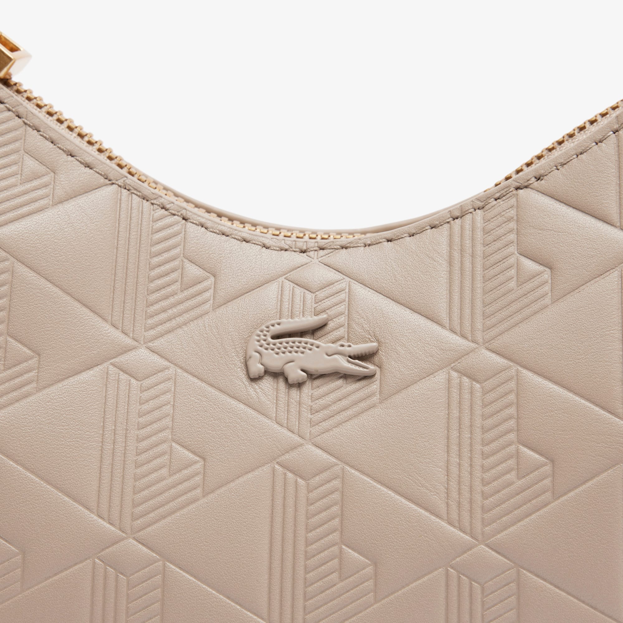 【LACOSTE】MAHEKI Moon Bag_NF4710M (RED)〜ショルダーバッグ Women's Maheki Embossed Leather Half Moon Bag - Bags - New