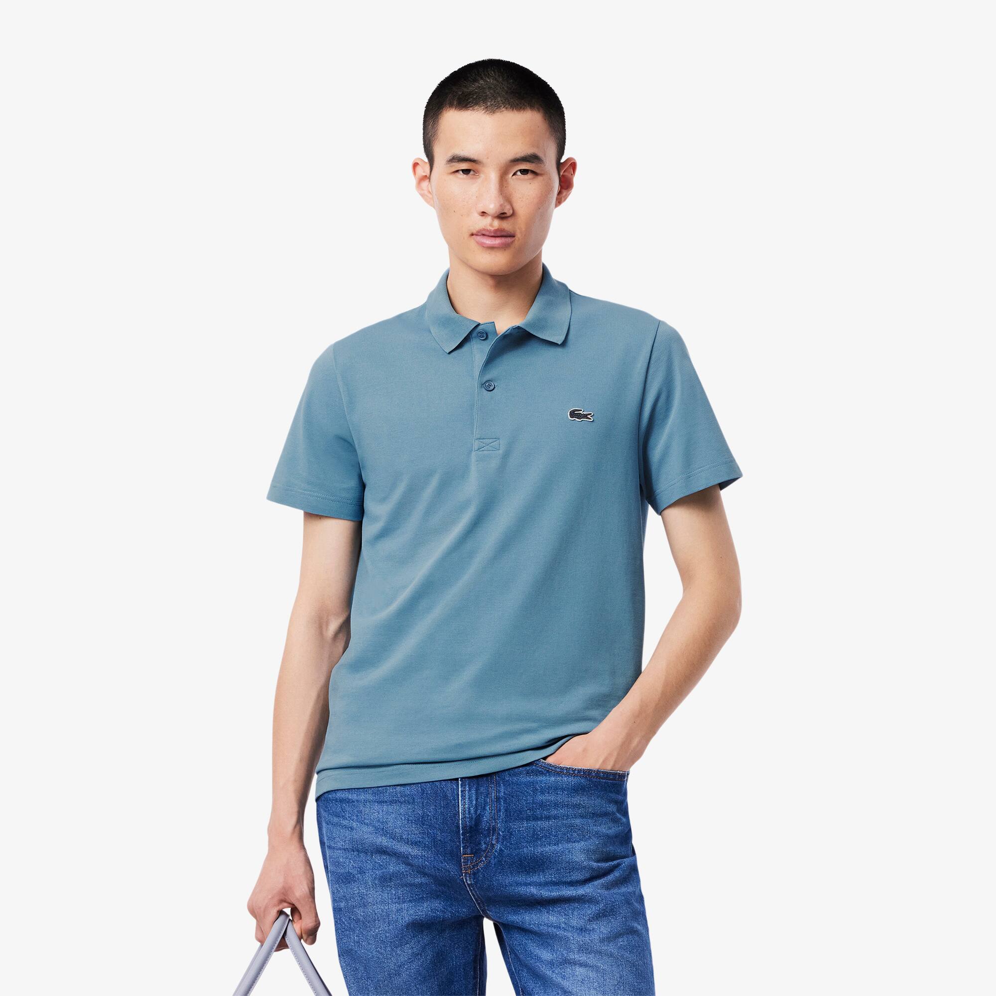 Regular Fit Cotton Blend Polo Shirt - Men's Short Sleeves