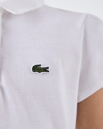 Scalloped Collar Mini Piqué Polo Shirt