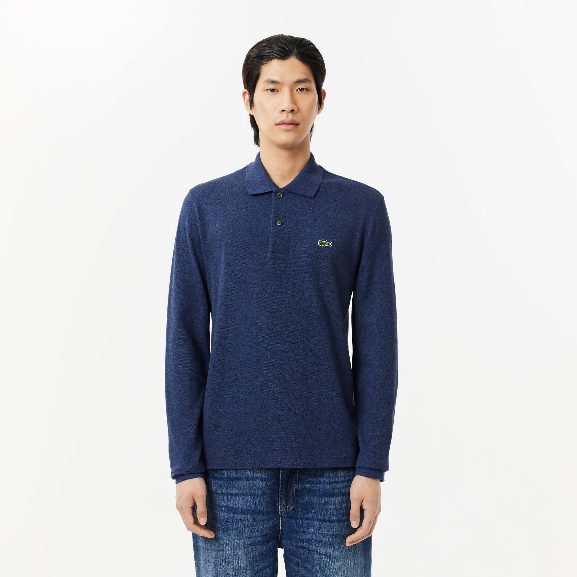Classic Fit Long Sleeved L.12.12 Polo Shirt