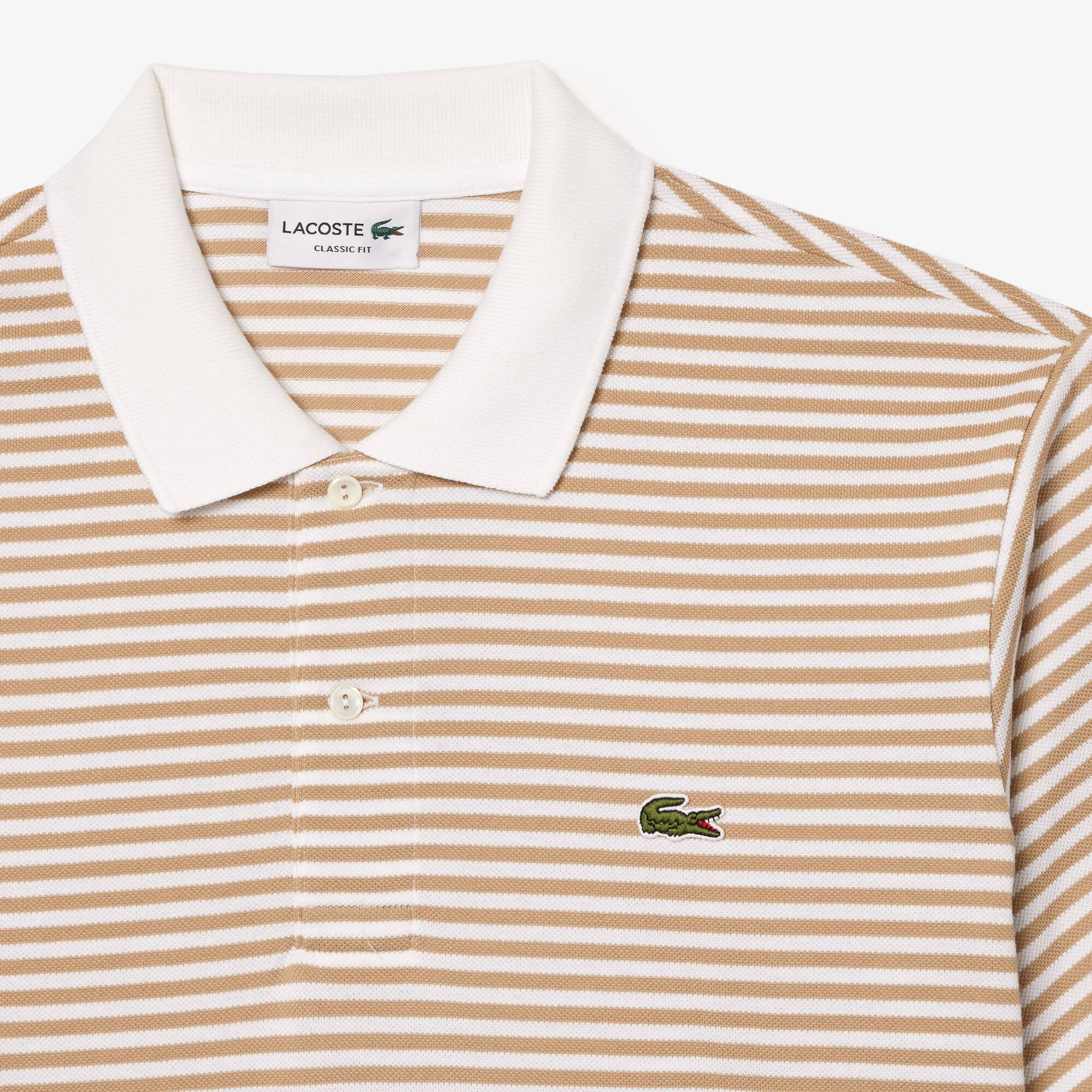 Classic Fit L.12.12 Striped Petit Piqué Polo Shirt - Men's