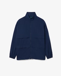 Oversized Linen Blend Track Jacket