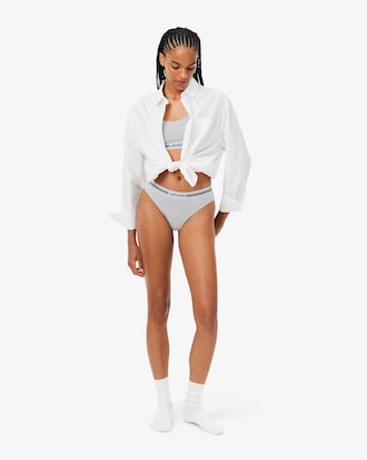 Contrast Waist Stretch Cotton Briefs