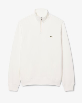 Zip-Up High Neck Interlock Sweatshirt