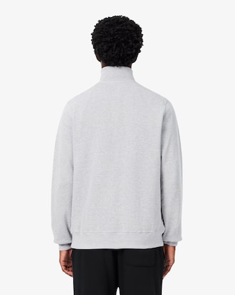 Zip-Up High Neck Interlock Sweatshirt
