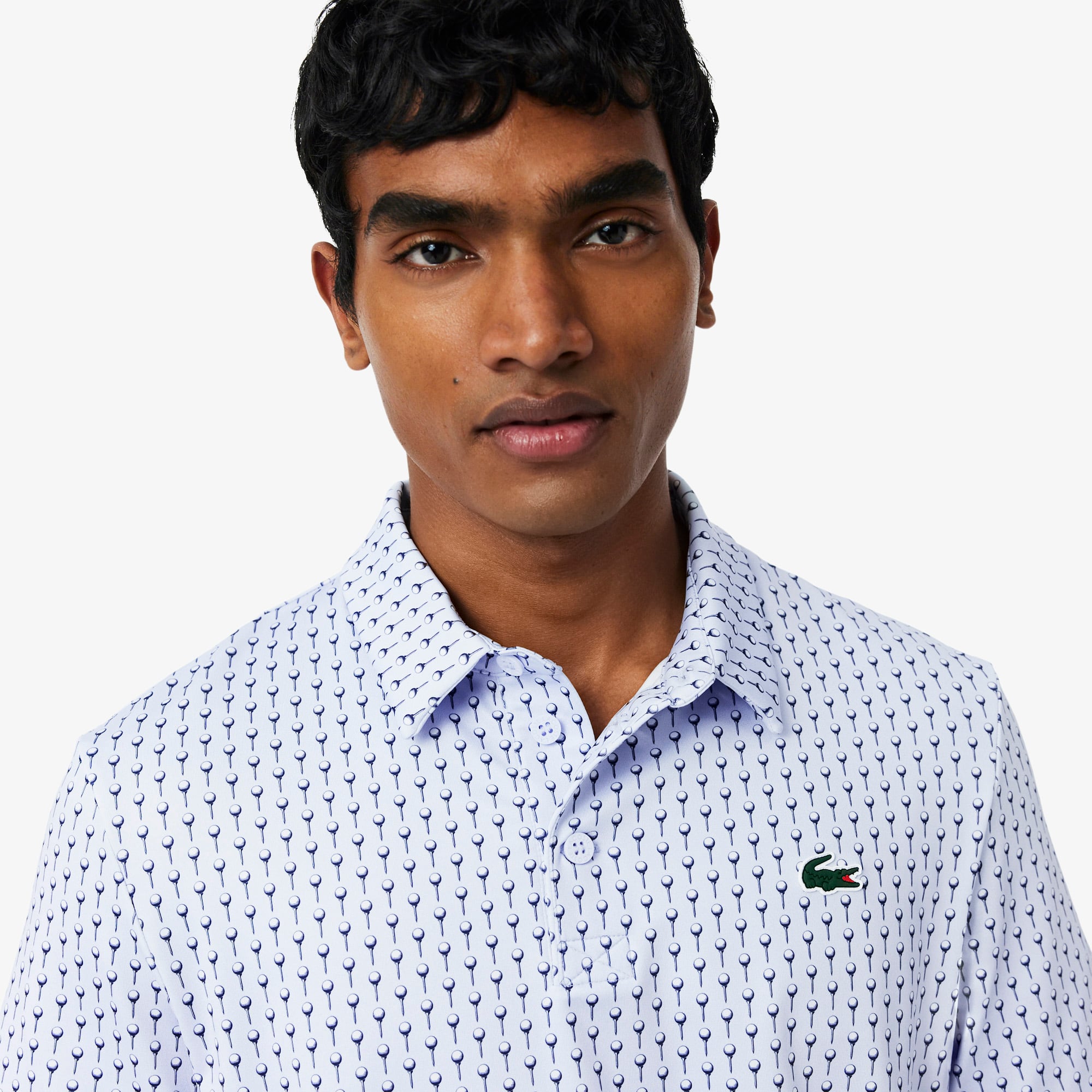 Regular Fit Printed Golf Polo Shirt - Men's Short Sleeves Polo