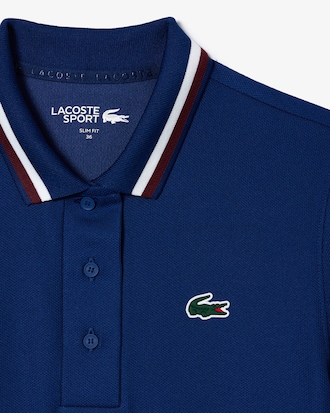 UV Protect Stripe Collar Tennis Polo Shirt